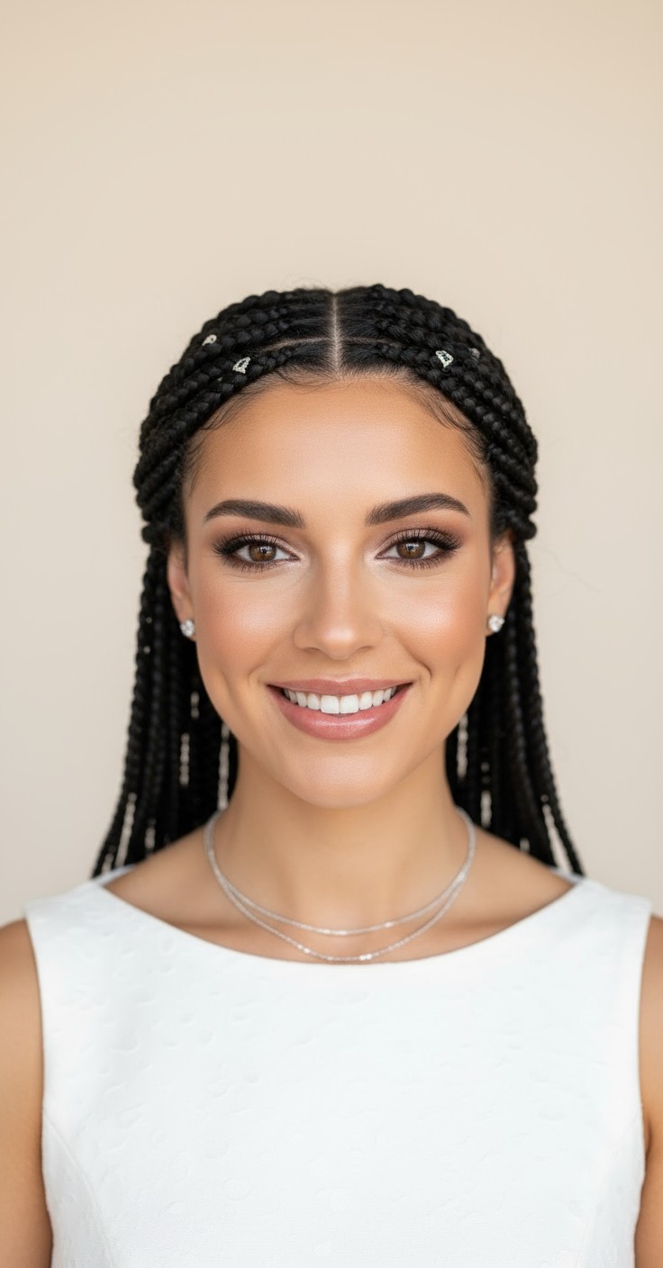 After Knotless Braids With Heart